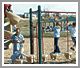 Kids test out the playground at Coyote Ridge Park