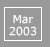 The calendar for February, 2003